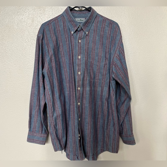 L.L. Bean striped Button Down - Picture 1 of 3